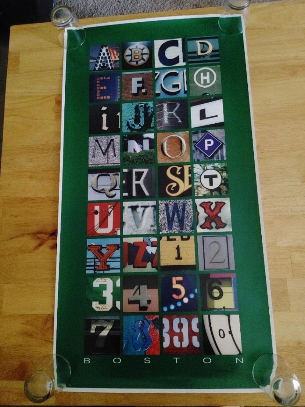 Brand New Boston Alphabet Poster Signed by Thomas McVety